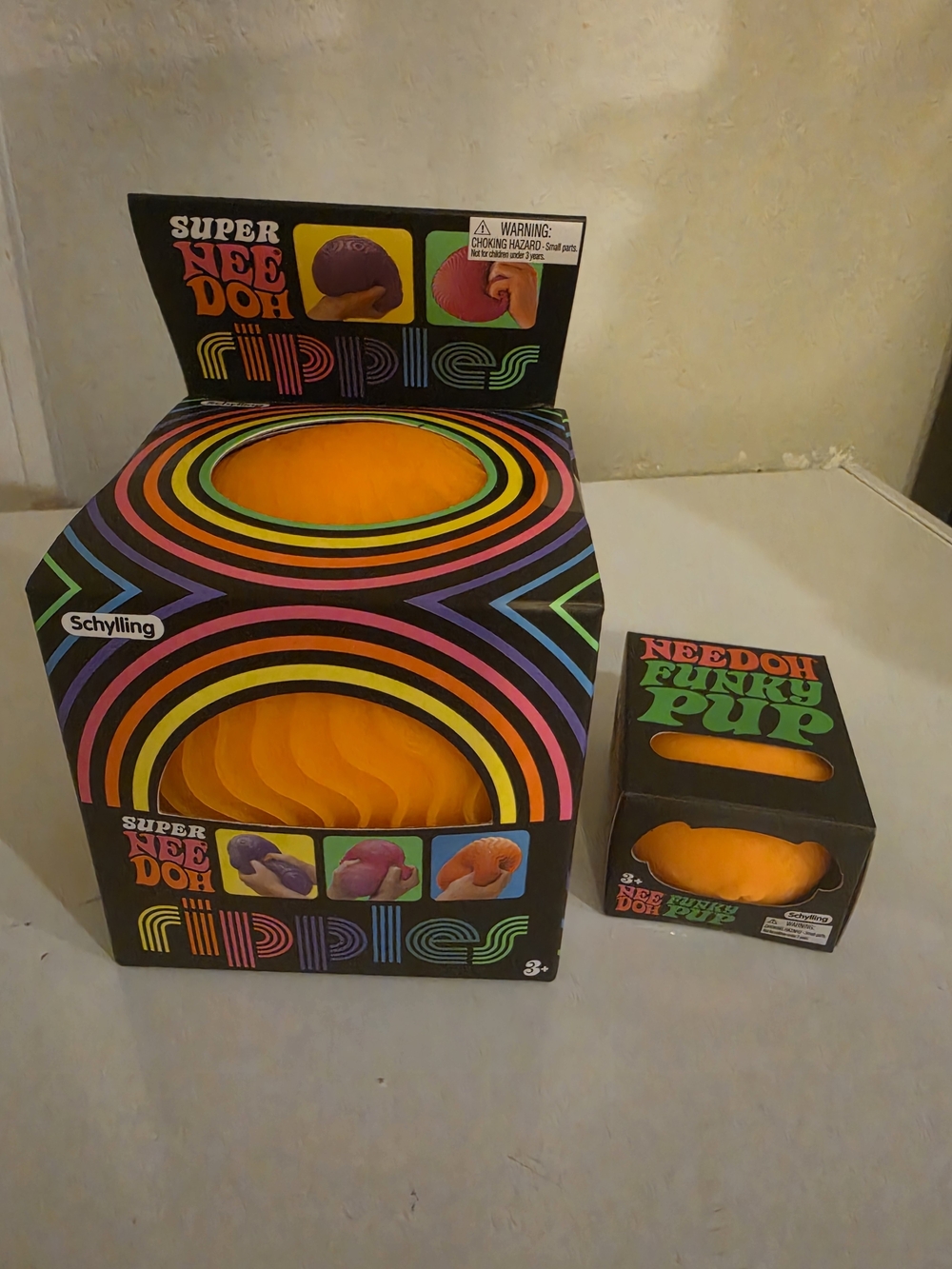 2 Piece Super Needoh Ripples & Needoh Funky Pup 🐶 Orange Bundle 🧡